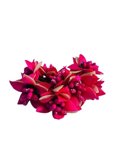 Pollen Artificial Flowers for Art and Craft | Hair Accessories | Jewelry Making | Wedding Decorations |DIY Projects| laddo Gopal ji poshak Making (Pink)