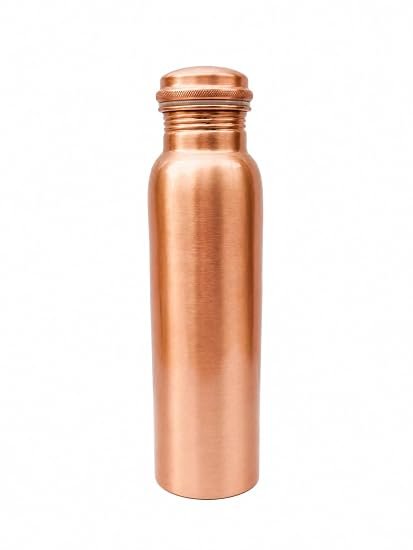 Trio Ecart 100% Pure Copper Water Bottle 1 Litre | Ayurvedic Health Benefits | Leak Proof | BPA Free | Joint-Free Design | Ideal for Home, Office, Gym & Travel